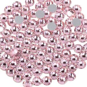 🆕 Beadsland Flat Back Crystal Rhinestones Round Gems Hight Quality Sparkle Glue